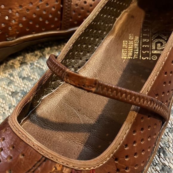 Rieker Mary Janes Leather Slip On Loafers - Picture 7 of 7